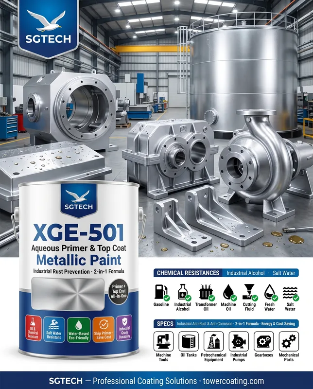 XGE-501 Water-Based Primer & Topcoat Metallic Paint